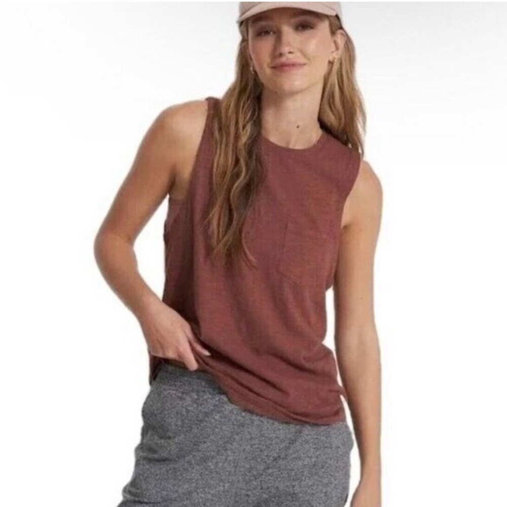 BOGO VUORI > 2 for Price of 1!!! Women's Sleeveless Muscle Tops in Brown